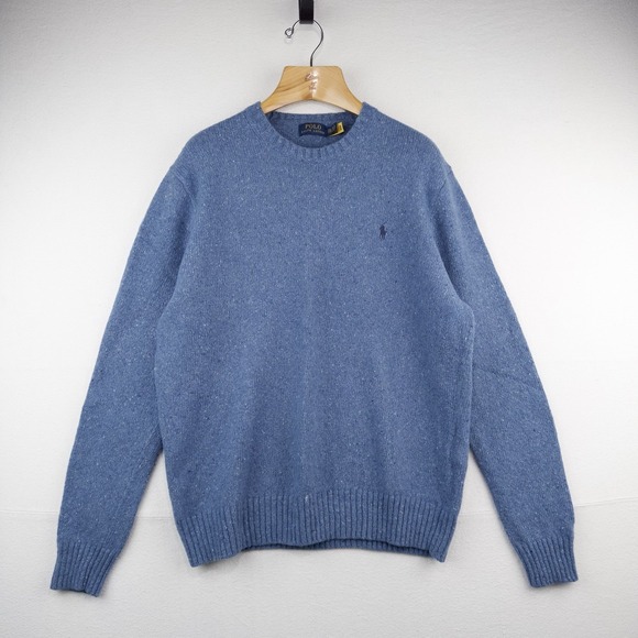 Ralph Lauren Other - Polo Ralph Lauren Men's Large Blue Speckled Wool Blend Crew Neck Sweater